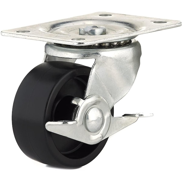 Richelieu 25 in Swivel Brake General Duty Polypropylene Caster Black F25233 - main